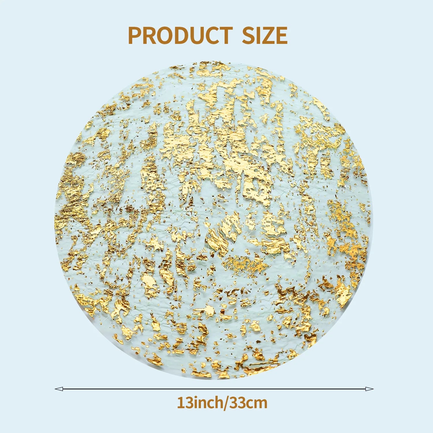 Luxury Gold Silver Foil Placemats Dining Table