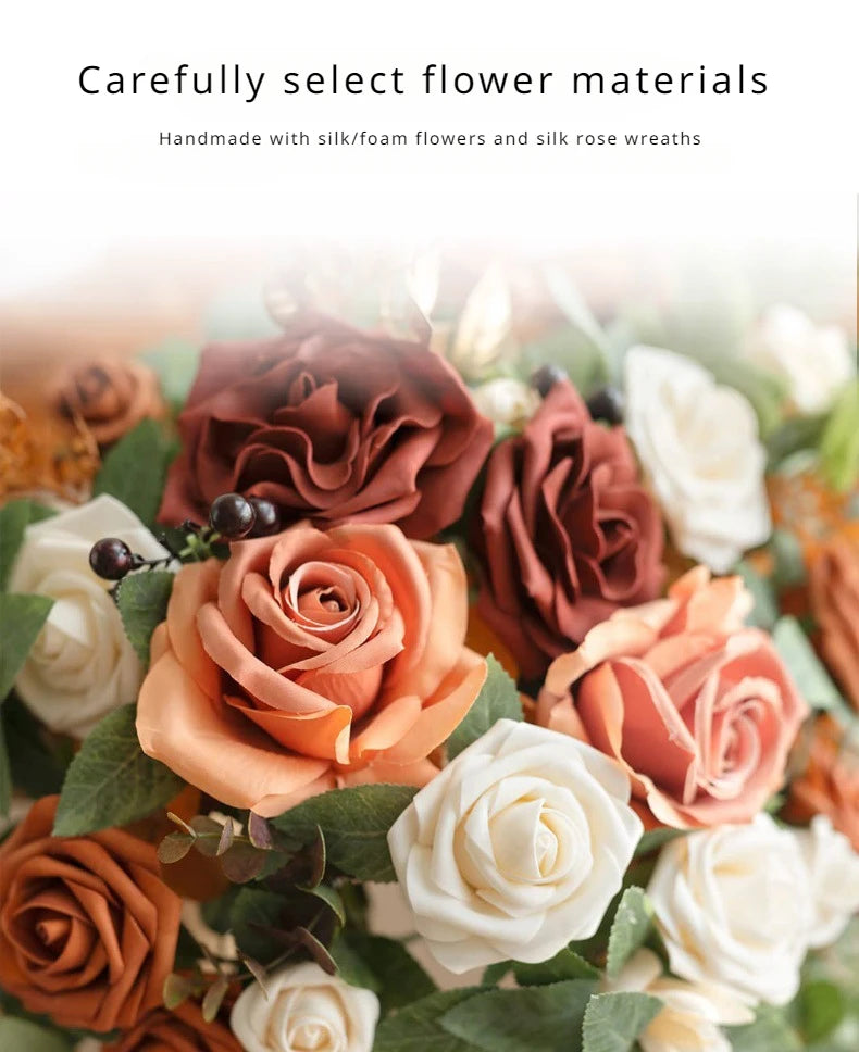 Elegant Rose Flower Decor Wedding Table Accent