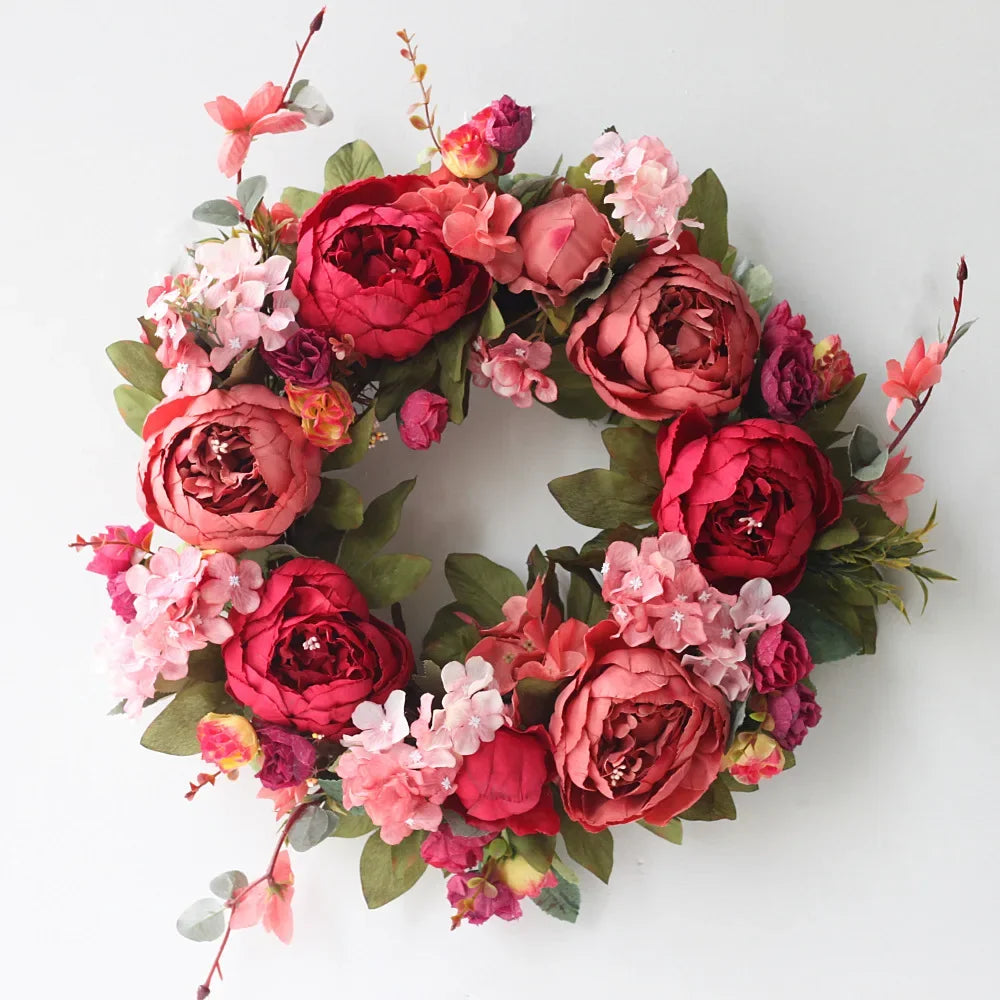Peony Floral Door Wreath