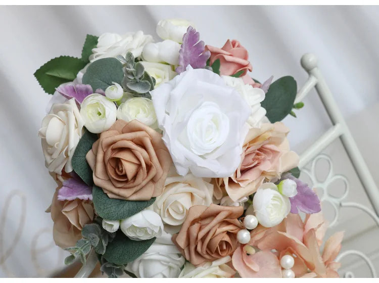 Elegant Cascading Rose Bouquet Bridal Floral Arrangement