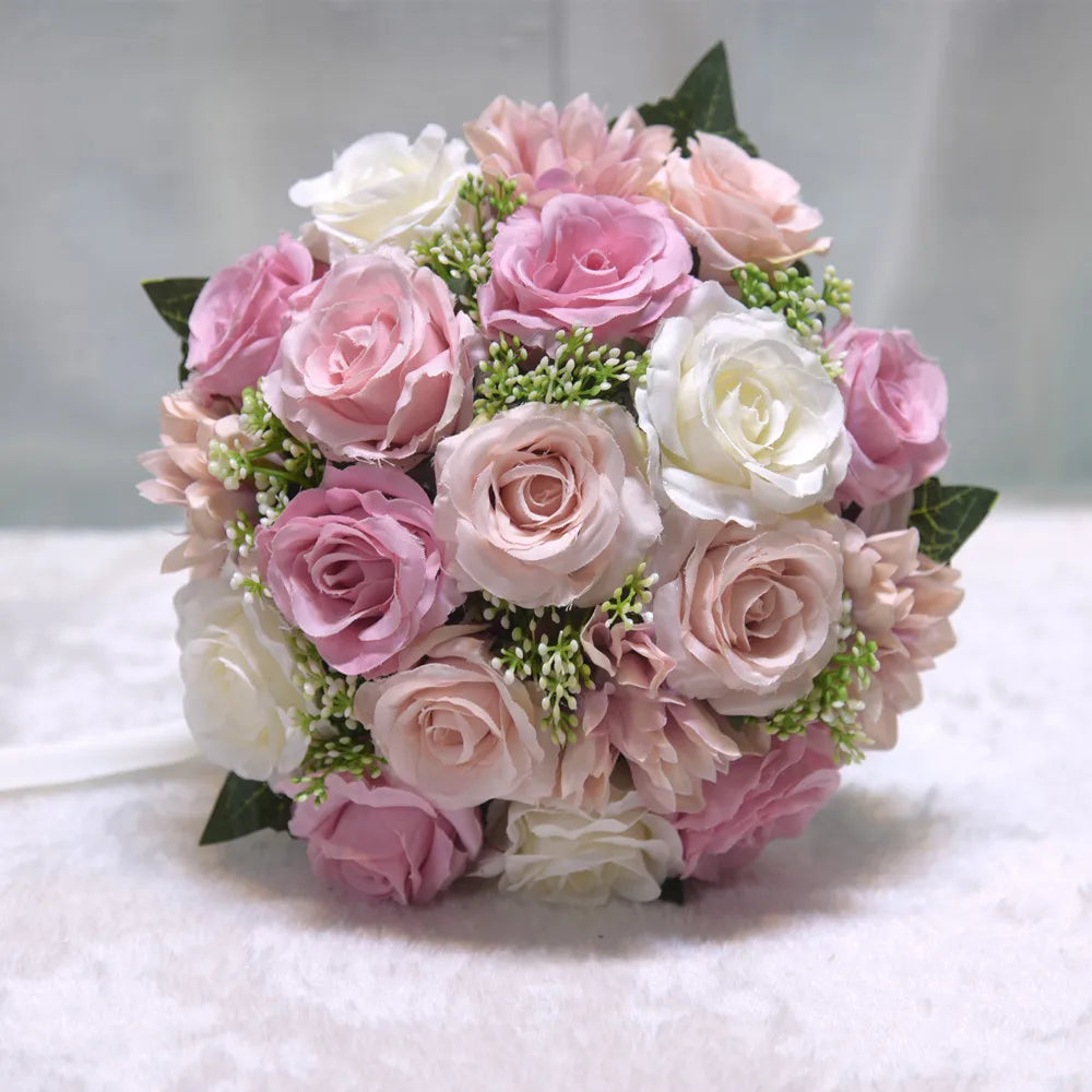 Rose Bouquet - Bridal Toss or Flower Girl Bouquet