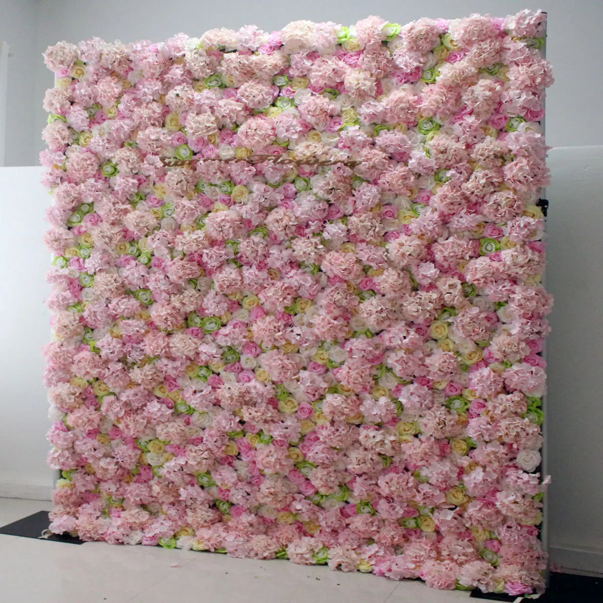 Pink Cloth Flower Wall Rose Hydrangea Backdrop