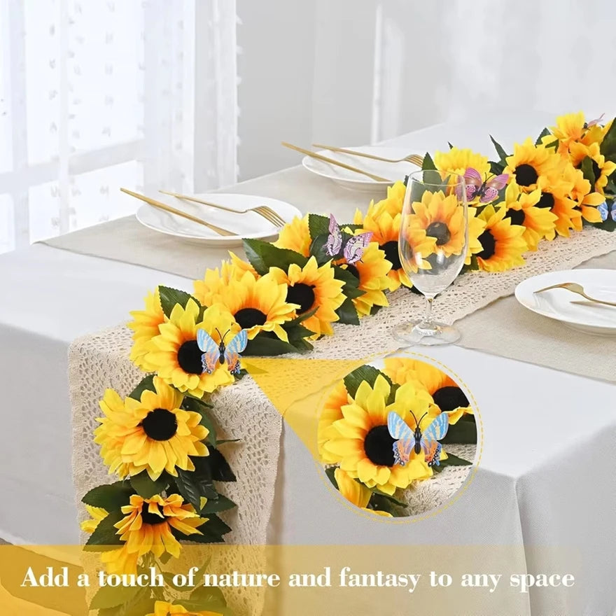 Sunflower Garland Vine Wedding Party Decoration