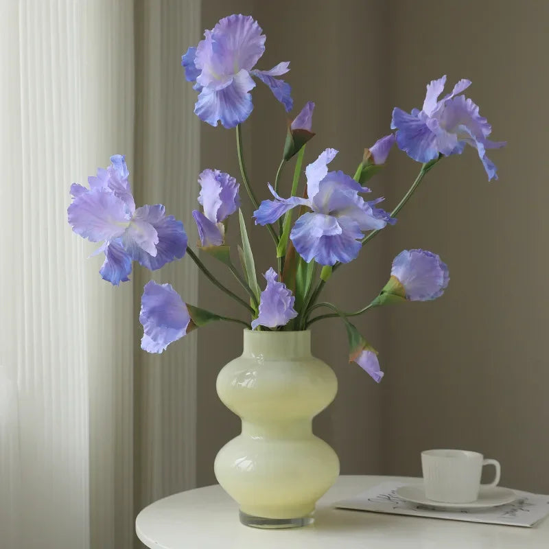 Blue Purple Iris Floral Branch