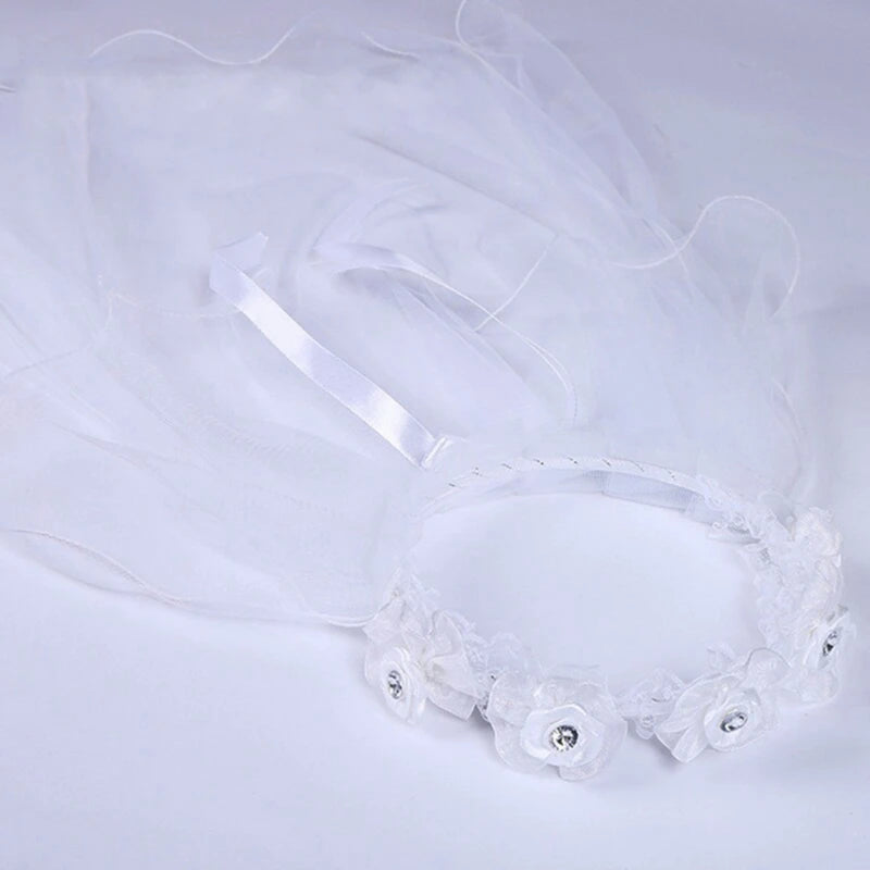 Girls Princess Bridal Veil Headband