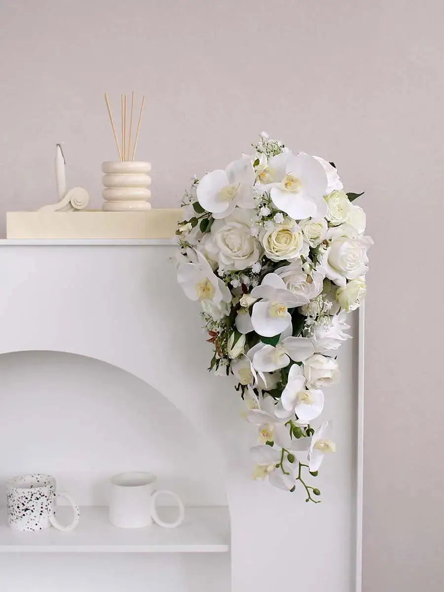 Cascading Artificial Bridal Bouquet