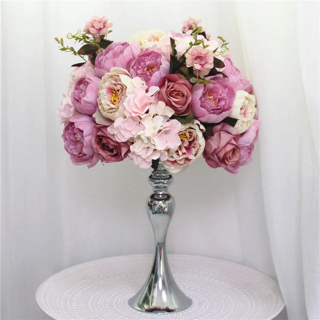 Silk Floral Ball Centerpieces — 35cm, 45cm & 50cm, Multiple Colors and Designs
