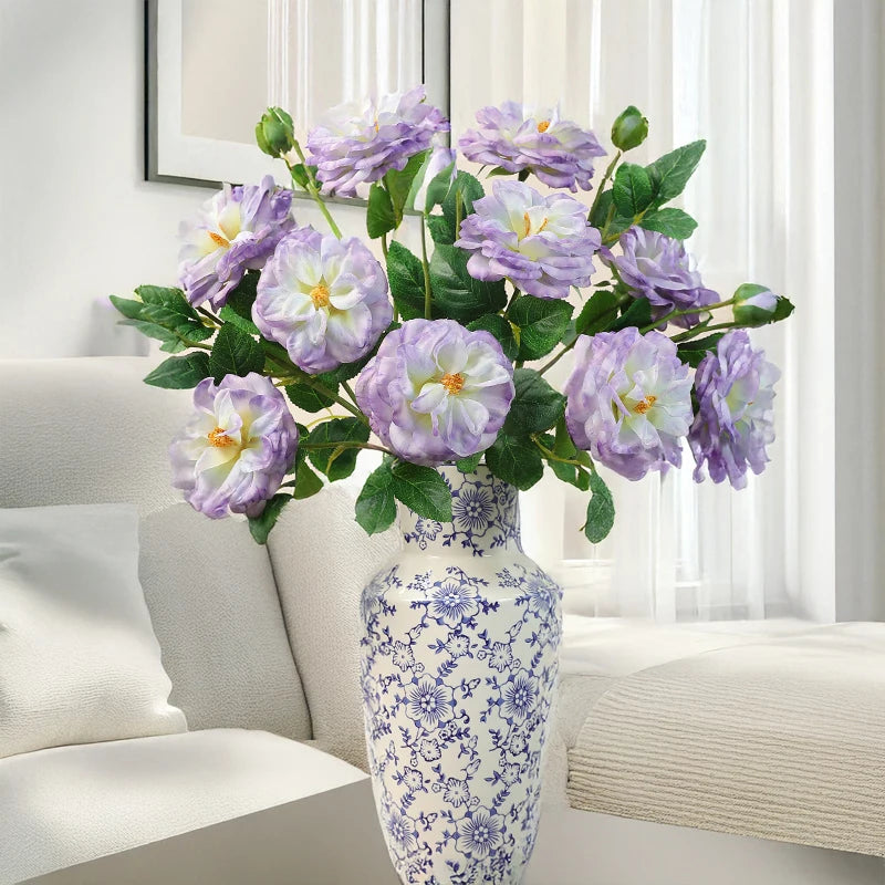 25in Artificial Garden Rose Stems