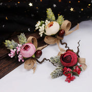 Rose Linen Wrist Corsage