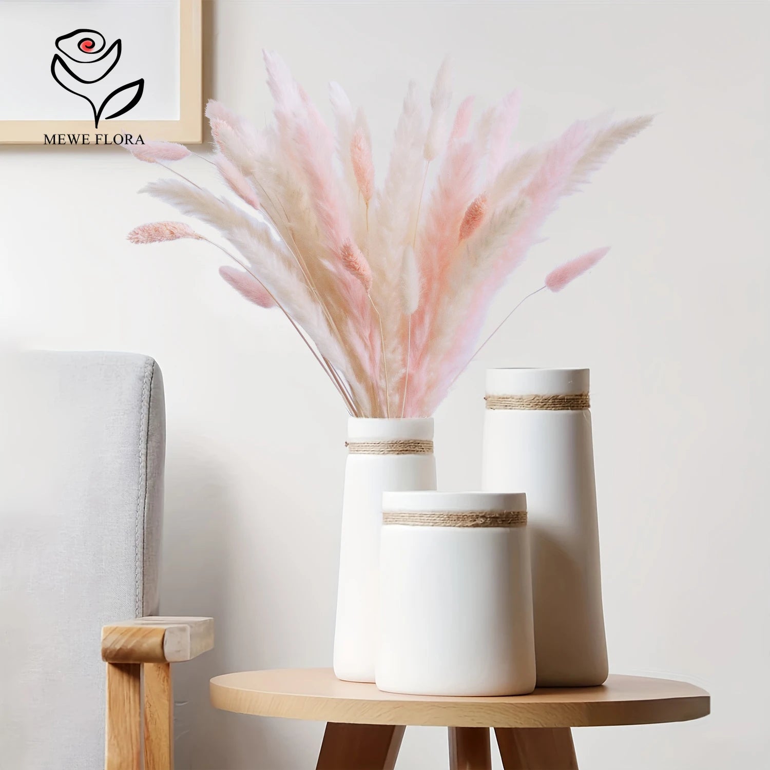 White Pink Pampas Grass Bouquet
