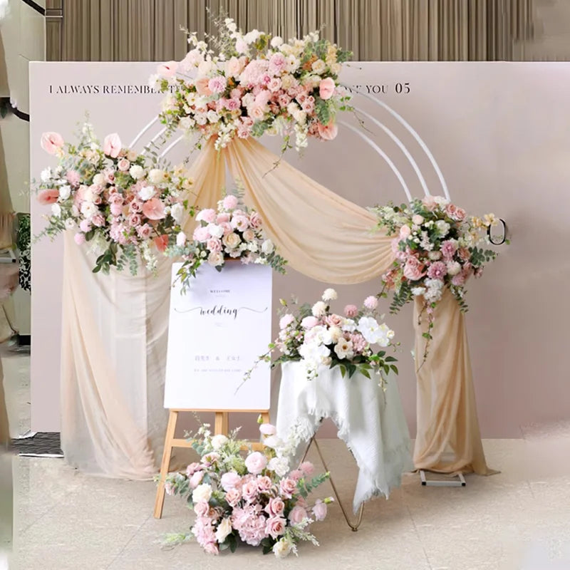 Vintage Pink Floral Arrangement for Wedding and Home Décor