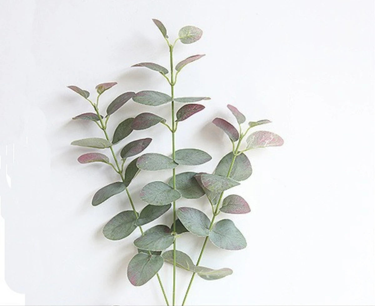 Faux Eucalyptus Leaves Decorative Stem