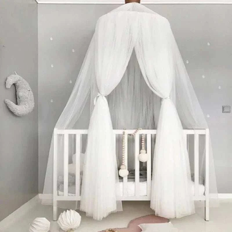 Mosquito Net Hanging Tent Star Decoration Baby Bed Crib Canopy Tulle C