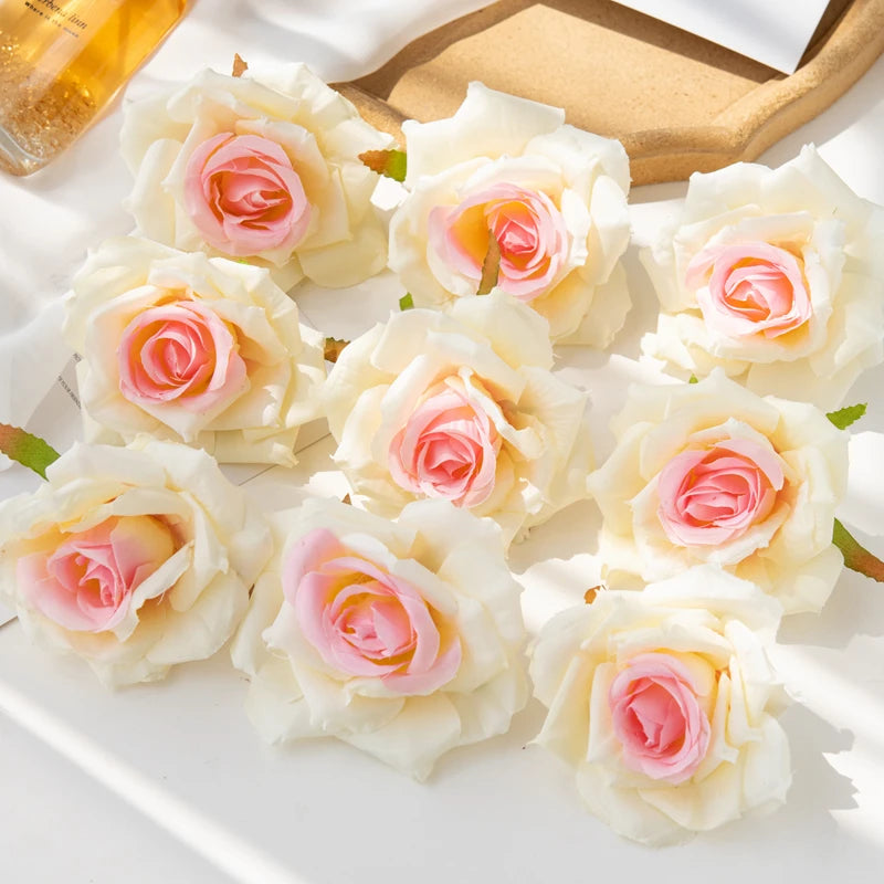 Silk Rose Heads
