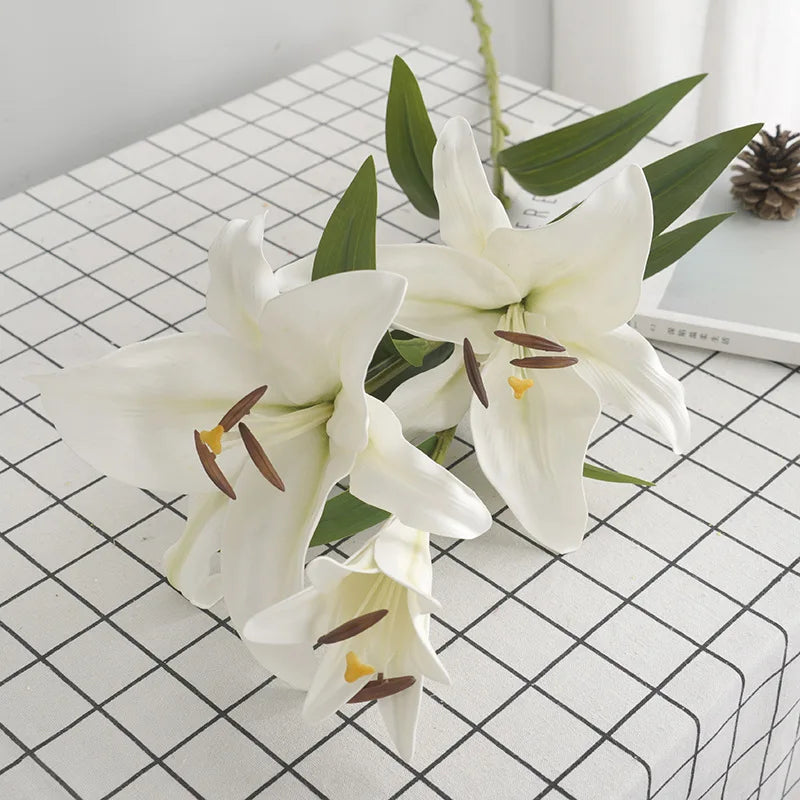 Real Touch Stargazer Lily Stem – Multiple Colors
