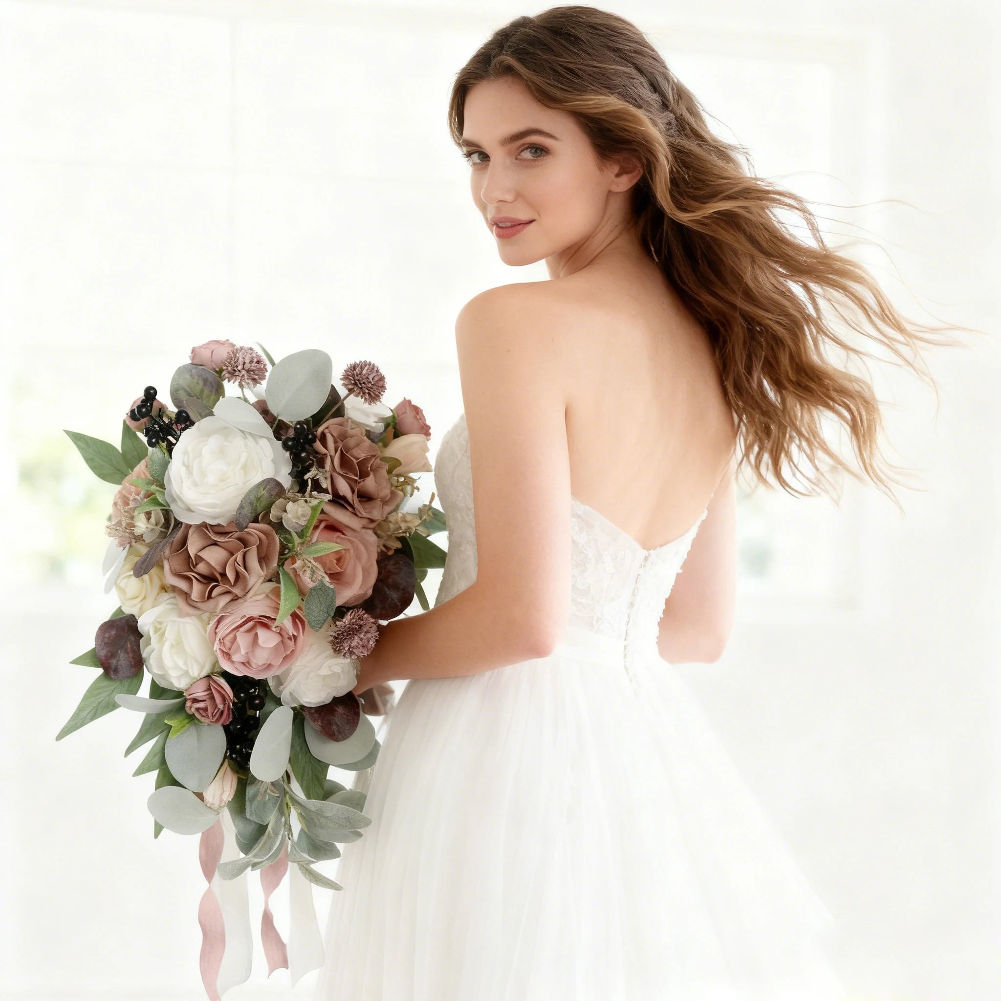 Calla Lily Waterfall Bridal Bouquet