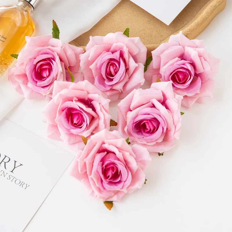 Silk Rose Heads