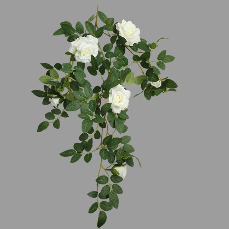 Artificial Cascading Rose & Greenery Garland