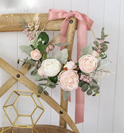 Blush & Ivory Rose Gold Hoop Bouquet — Bridal Bouquet Alternative
