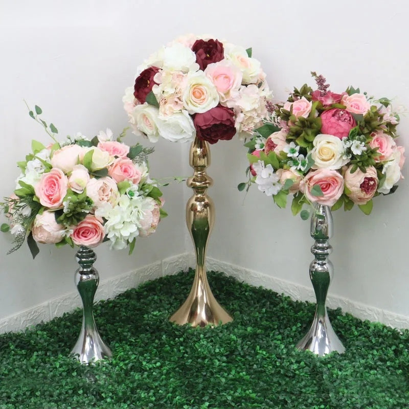 Silk Floral Ball Centerpieces — 35cm, 45cm & 50cm, Multiple Colors and Designs